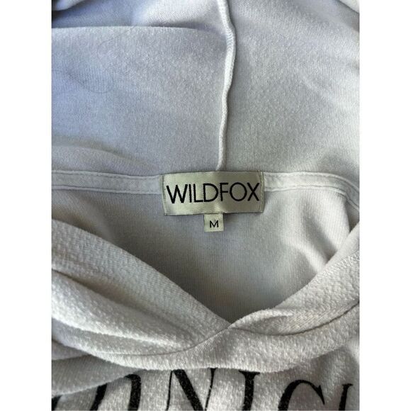 Wildfox Womens White Midnight Snacking Expert Long Sleeve Pullover Hoodie Medium - Picture 5 of 6